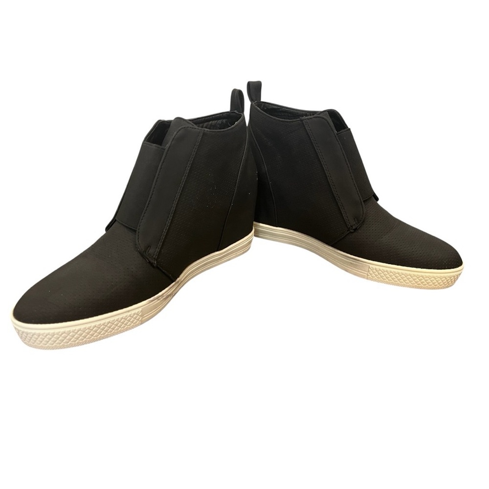 Catherine Malandrino Black Wedge Sneakers Size 9 - Picture 6 of 8